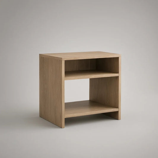 Szafka nocna z półkami 40 x 35 x 55 cm z płyty laminowanej, jasny dąb